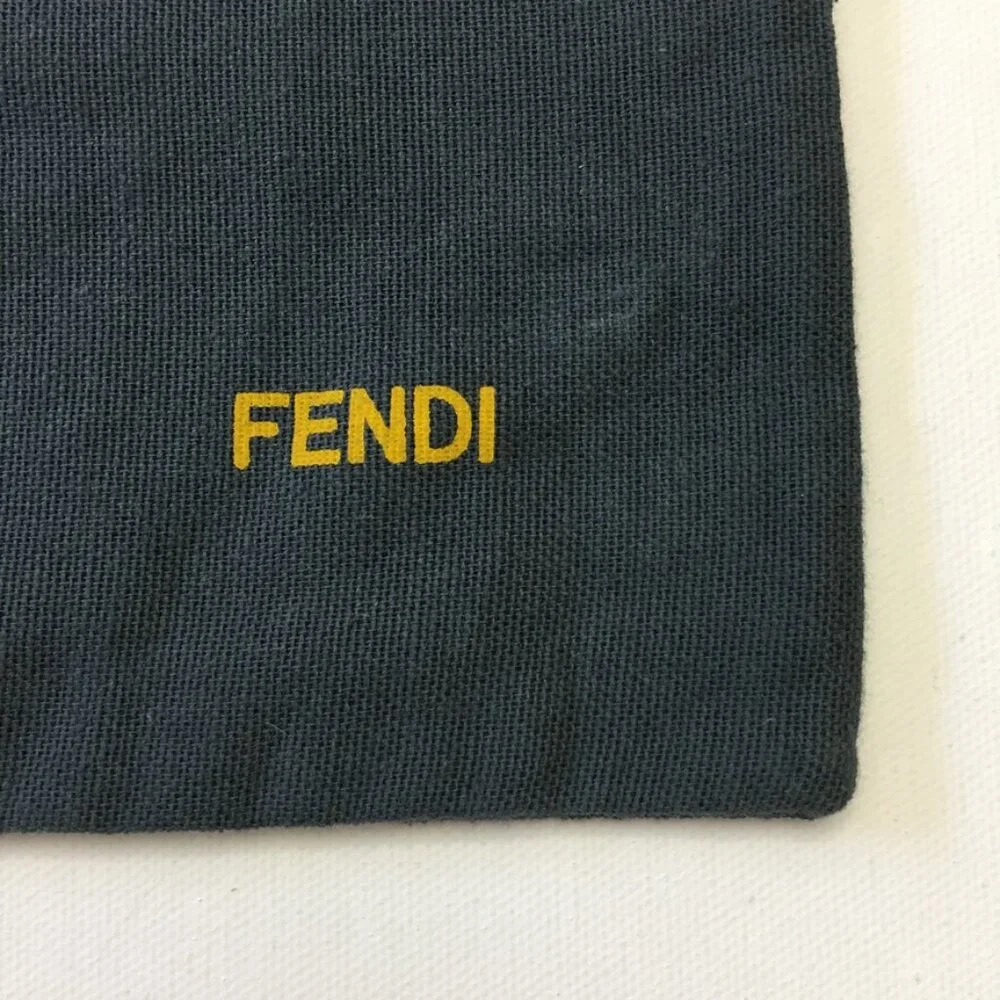 Fendi Dust Bag Jet Black Cotton 15